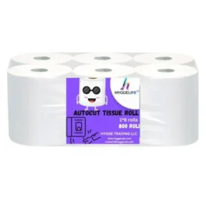 Hyggelife® Auto Cut Hand Towel Paper 2 ply 800 gm Cellulose - 1 x 6 Rolls