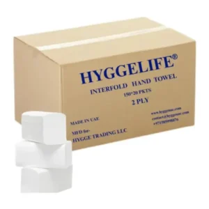 Hyggelife® Interfold Tissue Hand Towel - Embossed-2 PLY-20 Pkts-150 Sheets