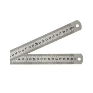 Hyggelife®Metal Ruler, 30 cm, Double Sided Stainless Steel Scale, Office School Supplies
